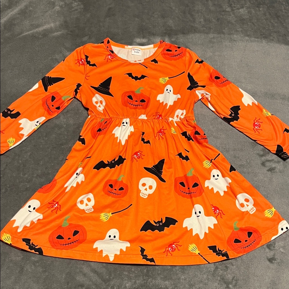 Halloween Girls Dress 5-6 Y Long Sleeved